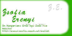 zsofia erenyi business card